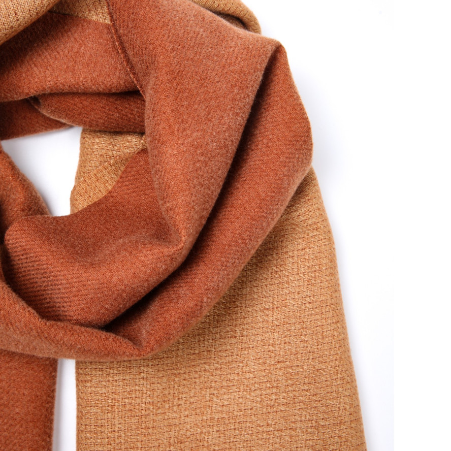 Палантин жіночий двосторонній кашемір коричневий АРЕС 871-564, фото 2