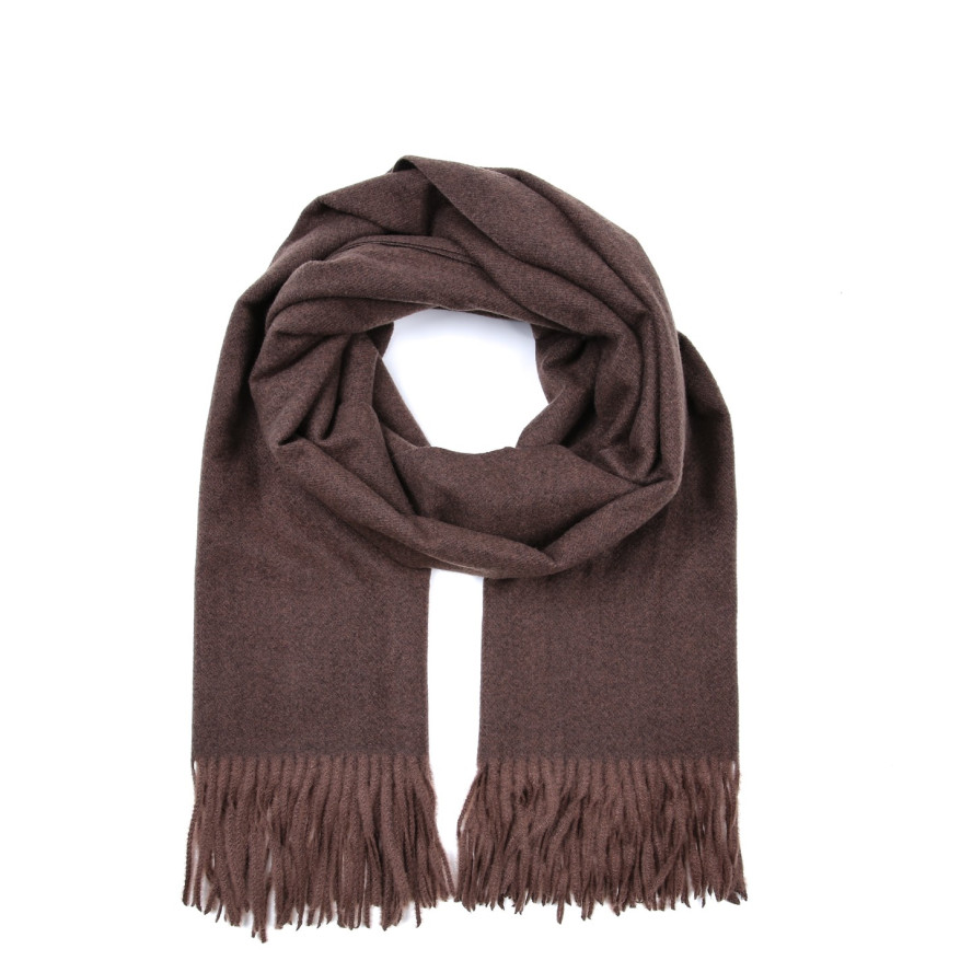 Палантин женский однотонный кашемир коричневый HOWARD 881-501, фото 1