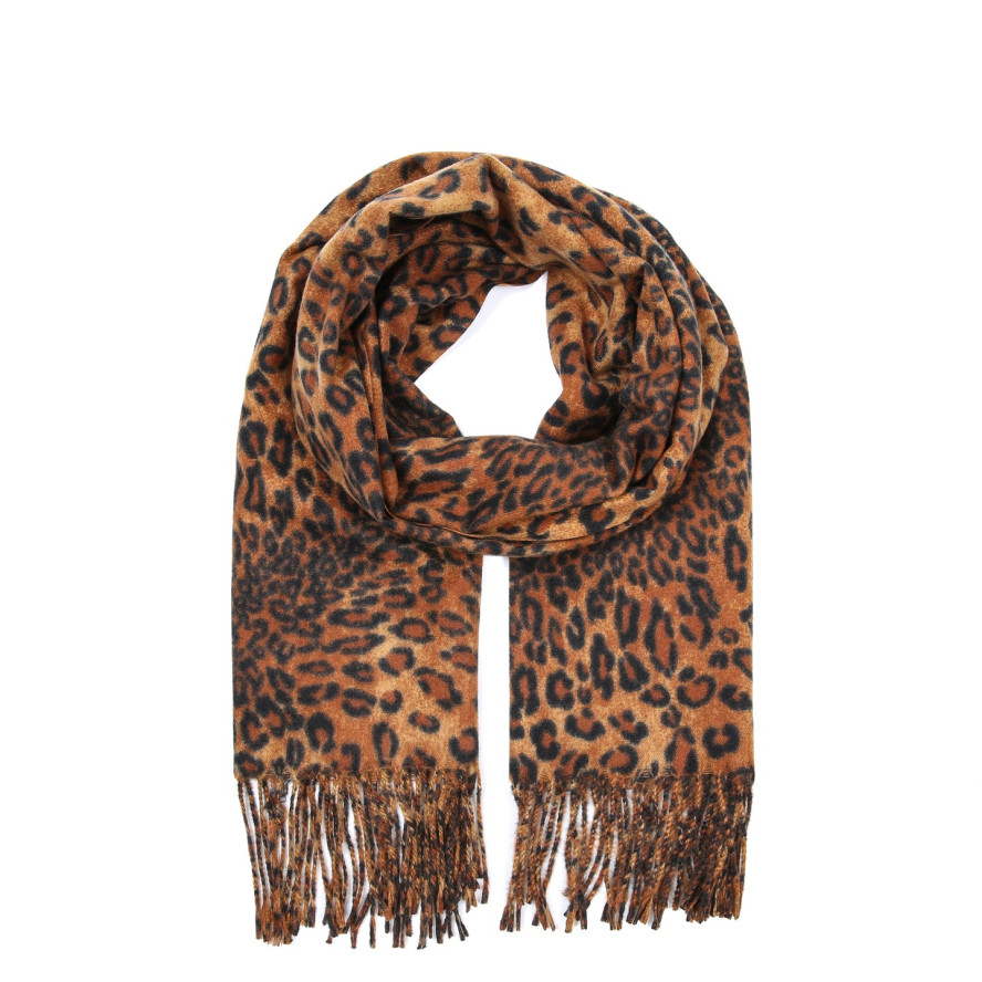 Палантин жіночий кашемір леопард РЕЯН-2 881-563, фото 1