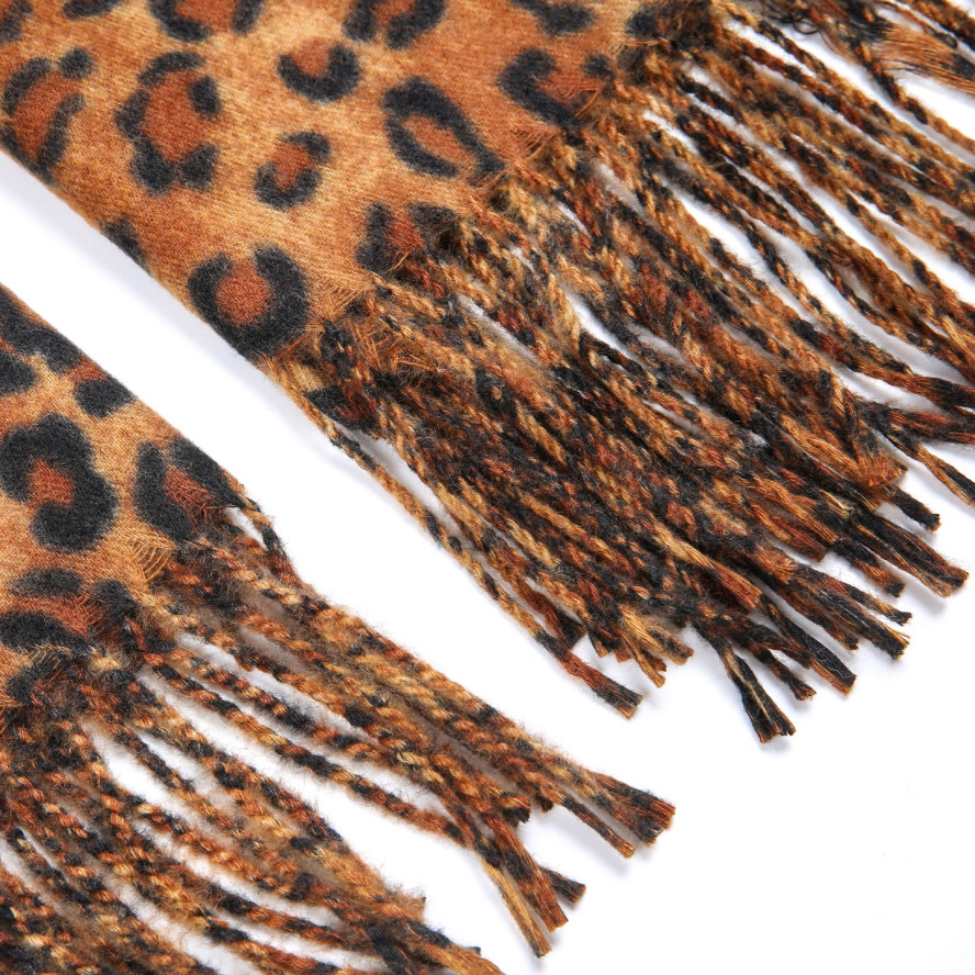 Палантин жіночий кашемір леопард РЕЯН-2 881-563, фото 2