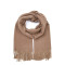 Палантин жіночий однотонний кашемір коричневий ЮМІС 883-413