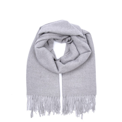 Палантин жіночий однотонний кашемір сірий ЮМІС 883-444