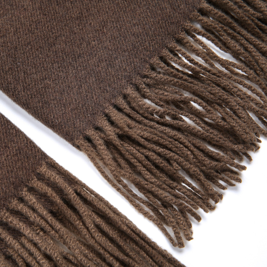 Палантин жіночий однотонний кашемір коричневий ЮМІС 883-451, фото 2