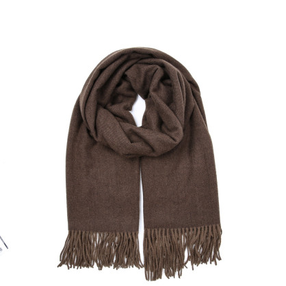 Палантин жіночий однотонний кашемір коричневий ЮМІС 883-451 Палантин жіночий однотонний кашемір коричневий ЮМІС 883-451