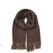 Палантин жіночий однотонний кашемір коричневий ЮМІС 883-451, фото 1
