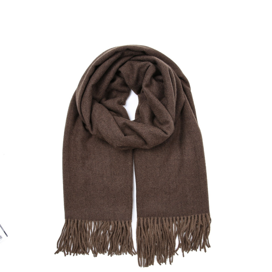 Палантин жіночий однотонний кашемір коричневий ЮМІС 883-451, фото 1