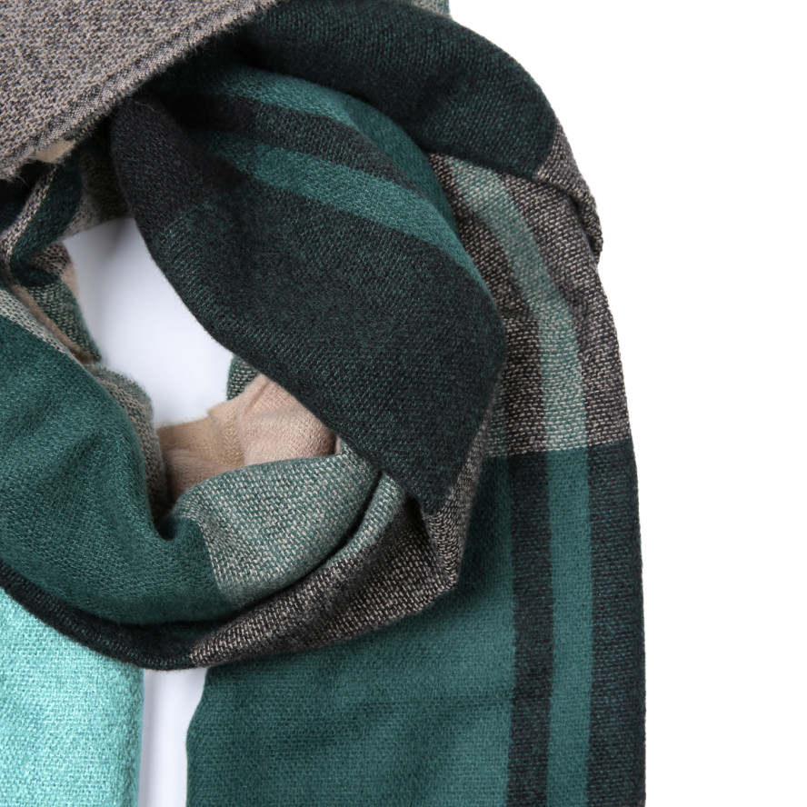 Палантин женский клетка шерсть JACKSON-2 928-473, фото 2