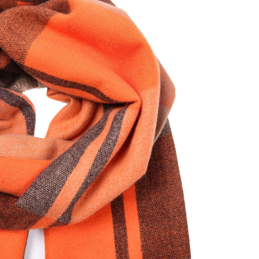 Палантин жіночий клітинка вовна JACKSON-2 928-497, фото 2