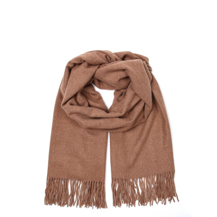 Палантин мужской однотонный кашемир коричневый ДОРОТИ 931-817