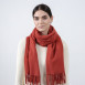 Палантин жіночий однотонний кашемір помаранчевий ДОРОТІ 931-824, фото 3