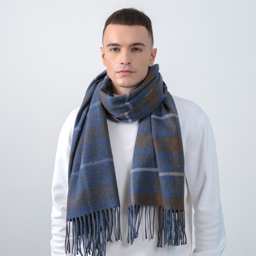 Палантин чоловічий клітинка кашемір ТАНО 952-515, фото 3