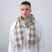 Палантин чоловічий клітинка кашемір ТРАКС 952-553, фото 3