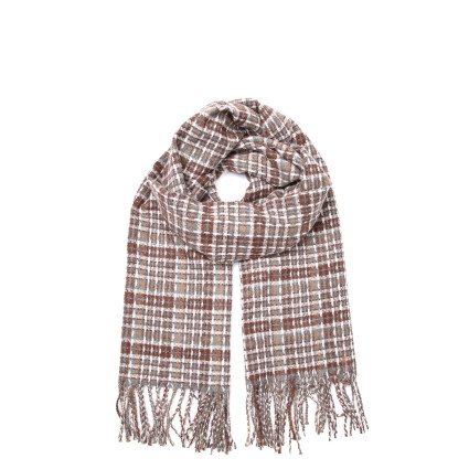 Палантин жіночий клітинка кашемір УЛЬФ 952-584