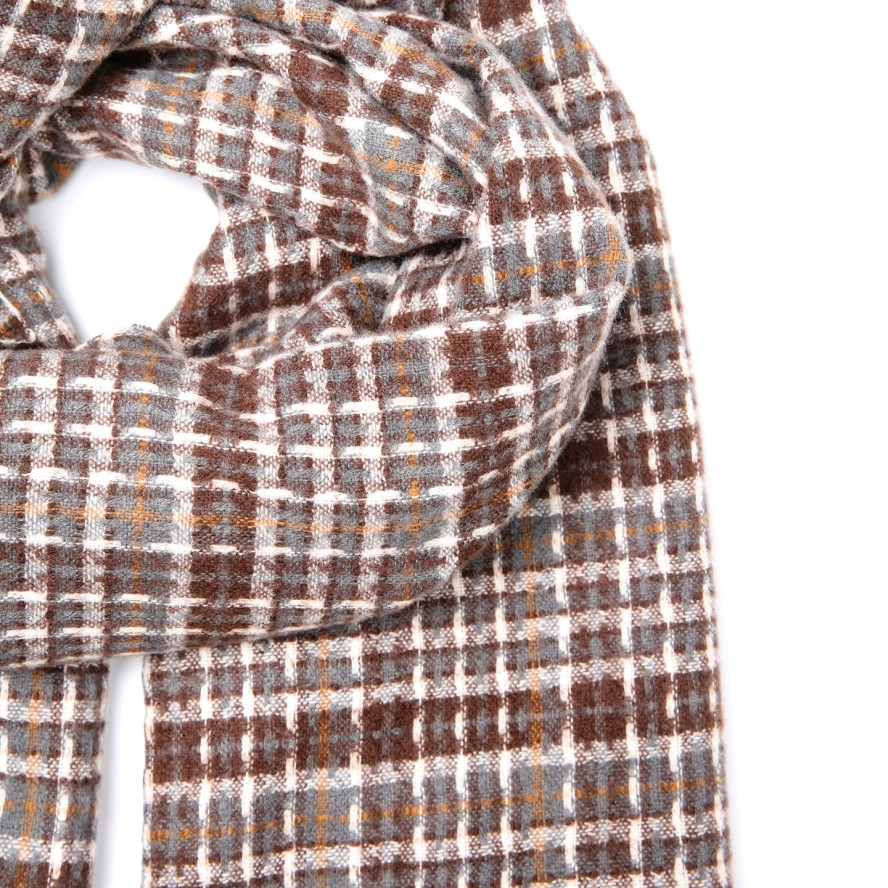 Палантин мужской клетка кашемир УЛЬФ 952-584, фото 2