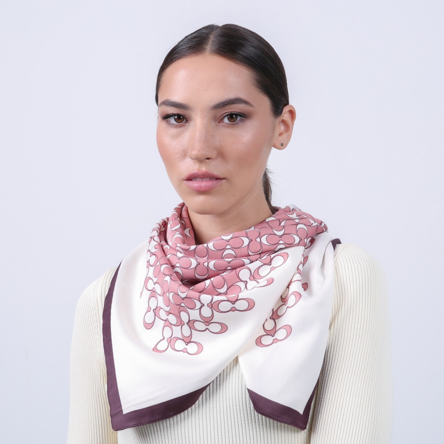 Хустка жіноча з принтом атлас різнокольорова ЯСОН 401-083, фото 4