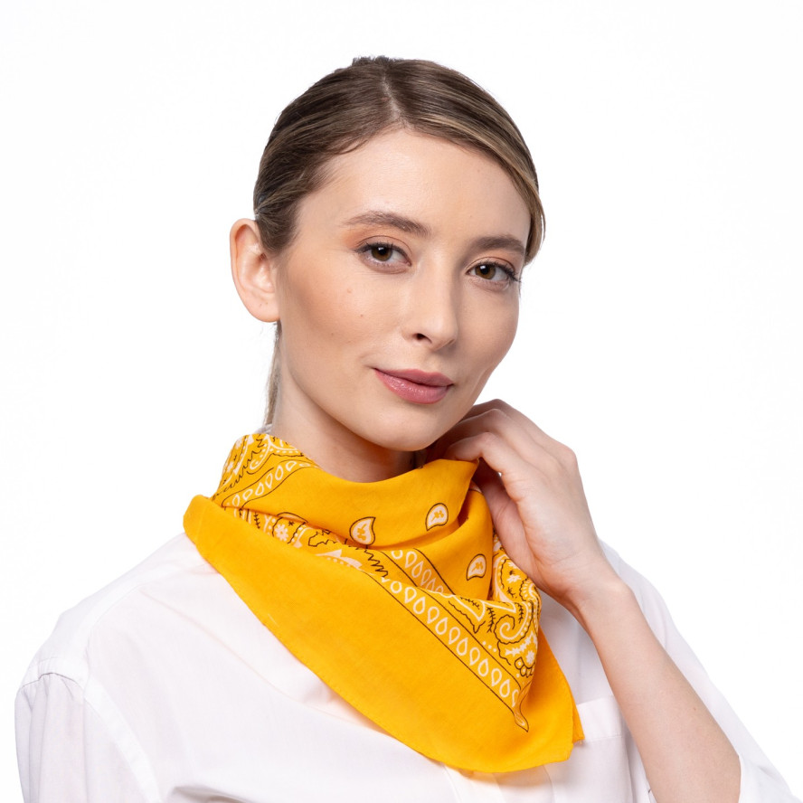 Хустка-бандана жіноча з принтом бавовна різнокольорова DIANA 932-112, фото 4