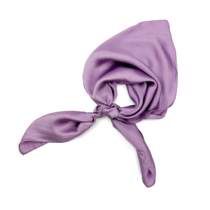 Платок женский однотонный атлас фиолетовый ROSEMARY 083-233