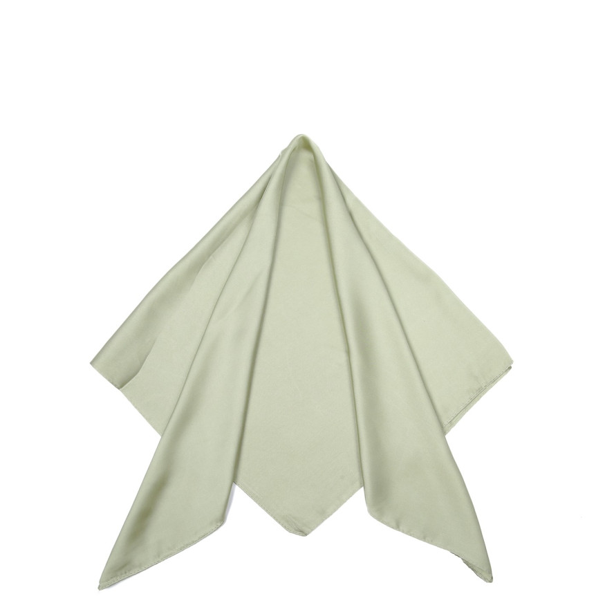 Хустка жіноча однотонна атлас зелена ROSEMARY 083-288, фото 2