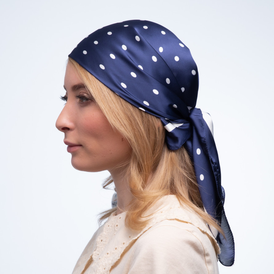 Хустка жіноча з принтом атлас різнокольорова IVY 083-851, фото 5