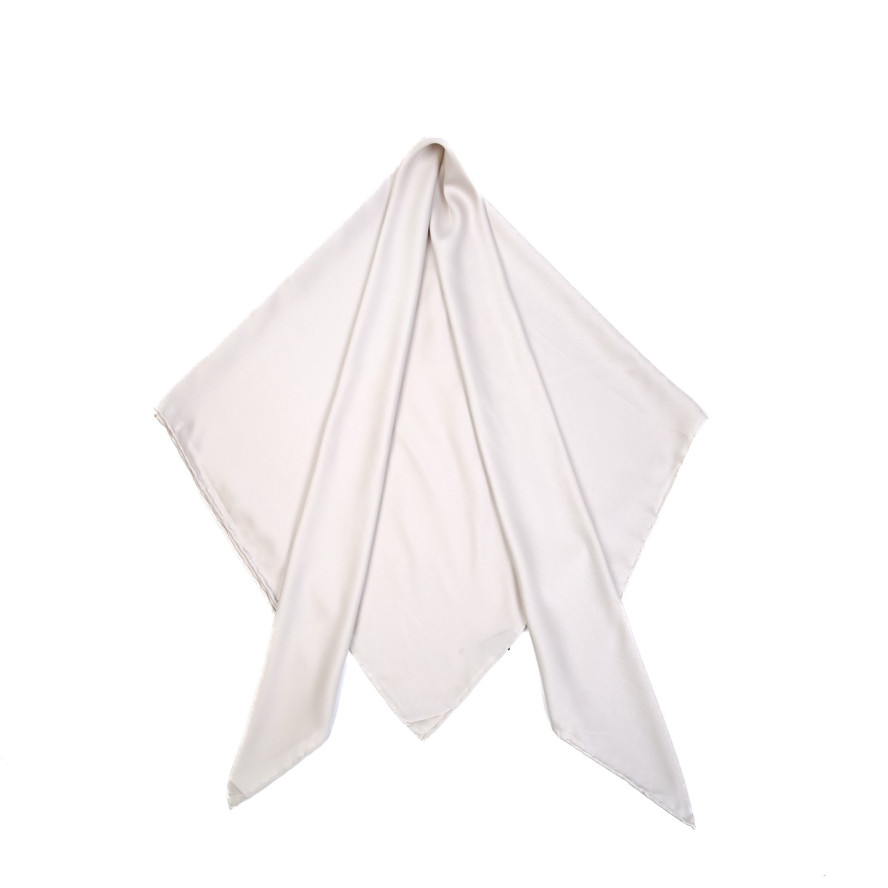 Хустка жіноча однотонна атлас бежева HEIDI 176-317, фото 2