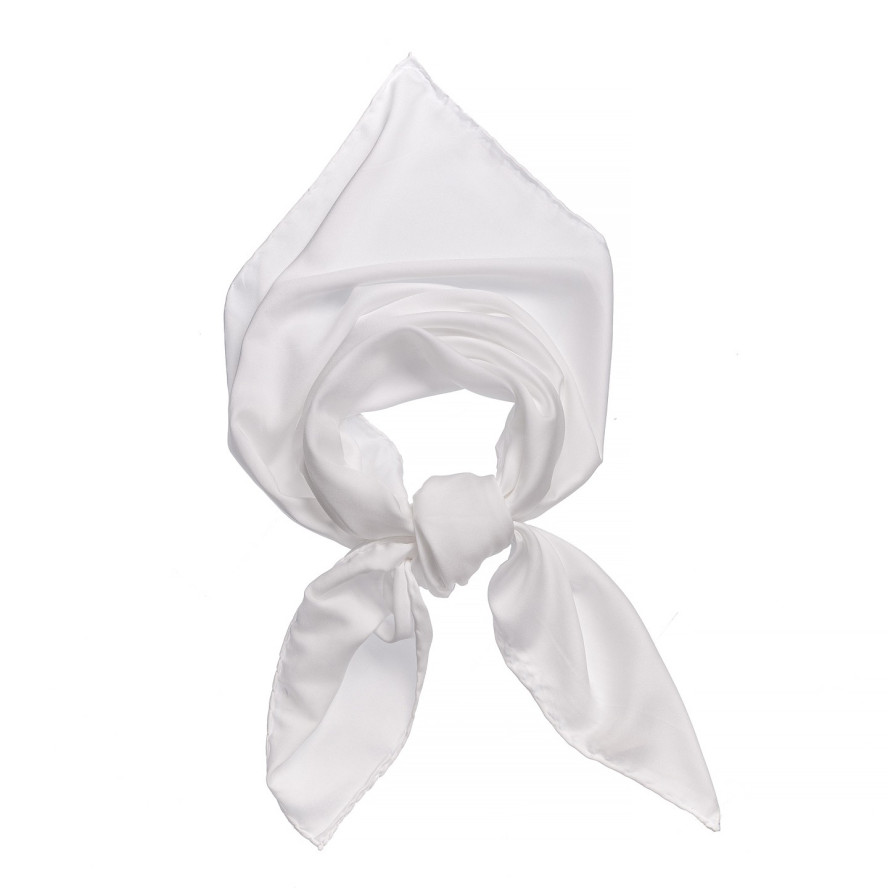 Хустка жіноча однотонна атлас молочна HEIDI 176-324, фото 1