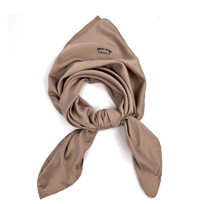 Хустка жіноча однотонна атлас коричнева HEIDI 176-355 Хустка жіноча однотонна атлас коричнева HEIDI 176-355