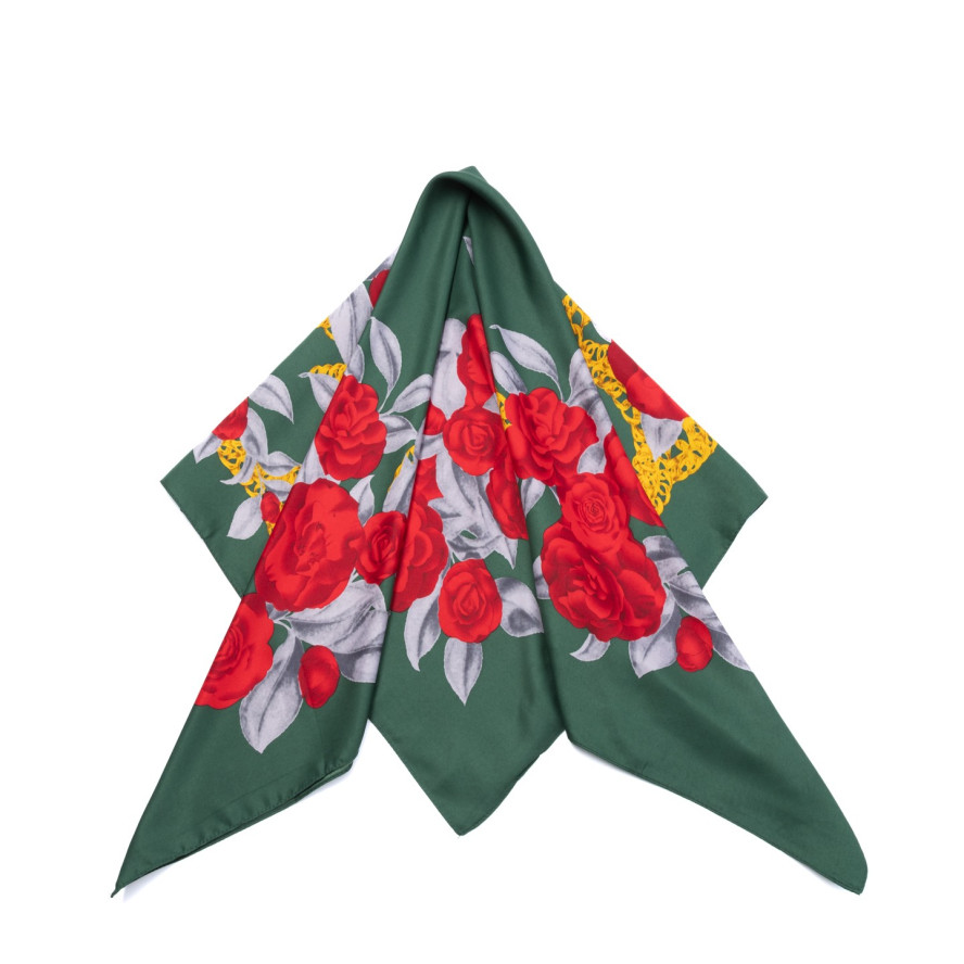 Хустка жіноча з принтом атлас різнокольорова АМЕДЕЯ 380-240, фото 2