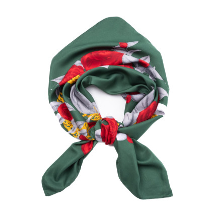 Хустка жіноча з принтом атлас різнокольорова АМЕДЕЯ 380-240