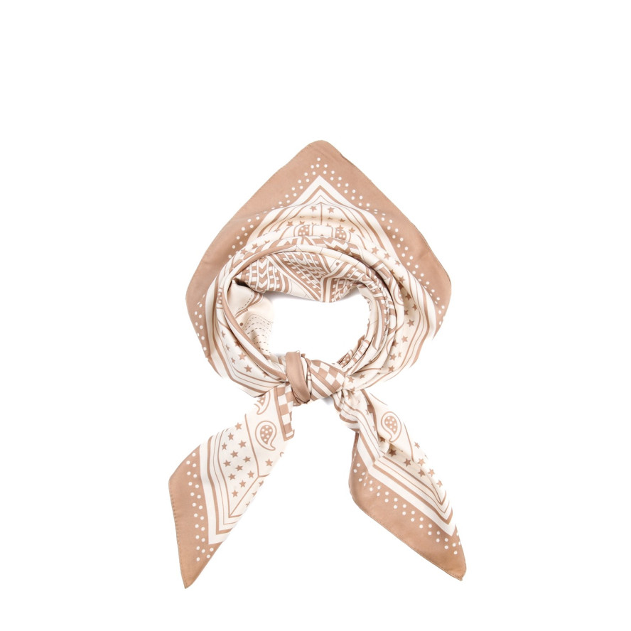 Хустка жіноча з принтом атлас різнокольорова ДОРОТЕА 380-257, фото 1