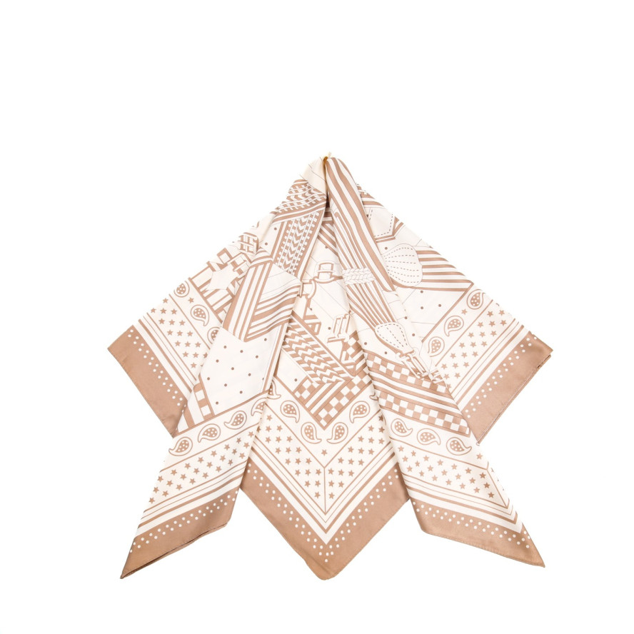 Хустка жіноча з принтом атлас різнокольорова ДОРОТЕА 380-257, фото 2