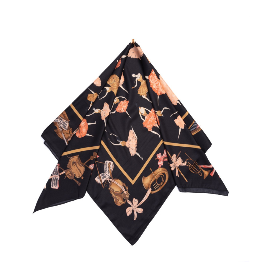 Хустка жіноча з принтом атлас різнокольорова МЕРІАН 380-462, фото 2