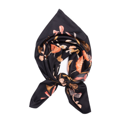 Хустка жіноча з принтом атлас різнокольорова МЕРІАН 380-462 Хустка жіноча з принтом атлас різнокольорова МЕРІАН 380-462