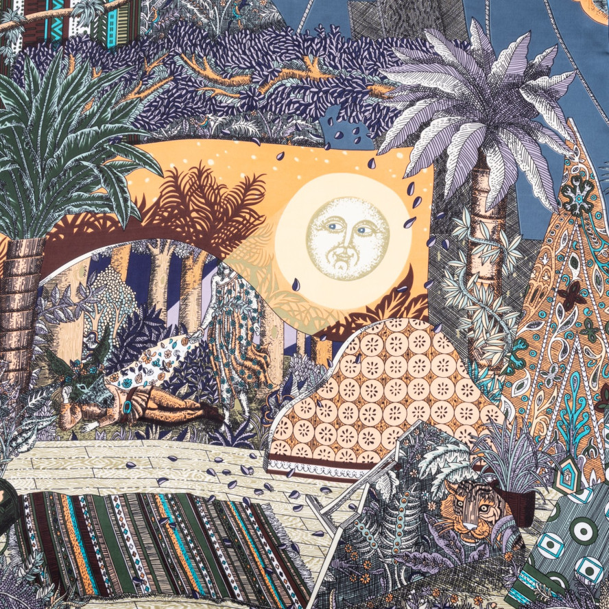 Хустка жіноча з принтом атлас різнокольорова БОННІ 380-486, фото 3