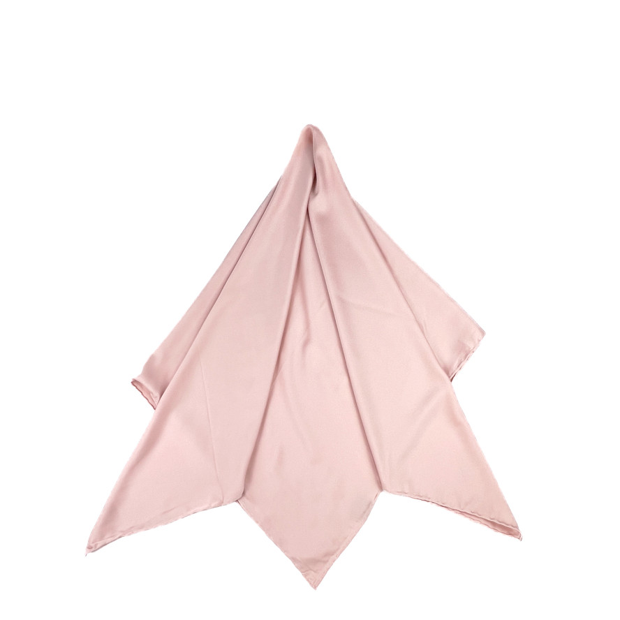 Хустка жіноча однотонна атлас рожева HEIDI 384-125, фото 2