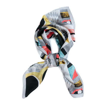 Хустка жіноча з принтом атлас різнокольорова ЖУЛІЄТ 387-584 Хустка жіноча з принтом атлас різнокольорова ЖУЛІЄТ 387-584