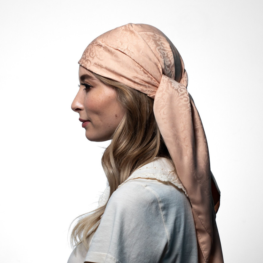 Хустка жіноча з принтом однотонна віскоза бежева ТЕРЕСА 472-976, фото 4