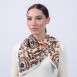 Хустка жіноча з принтом атлас різнокольорова МОДЕСТ 473-034, фото 4