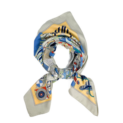 Хустка жіноча з принтом атлас різнокольорова АРУ 503-991 Хустка жіноча з принтом атлас різнокольорова АРУ 503-991