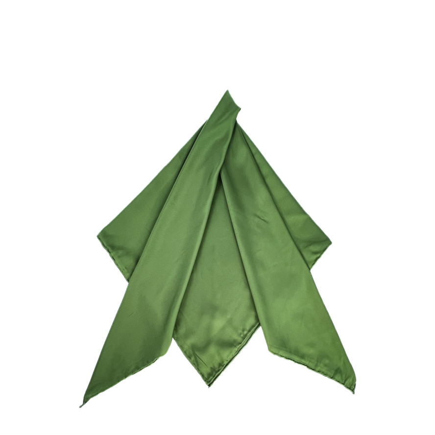 Хустка жіноча однотонна атлас зелена HEIDI 577-749, фото 2