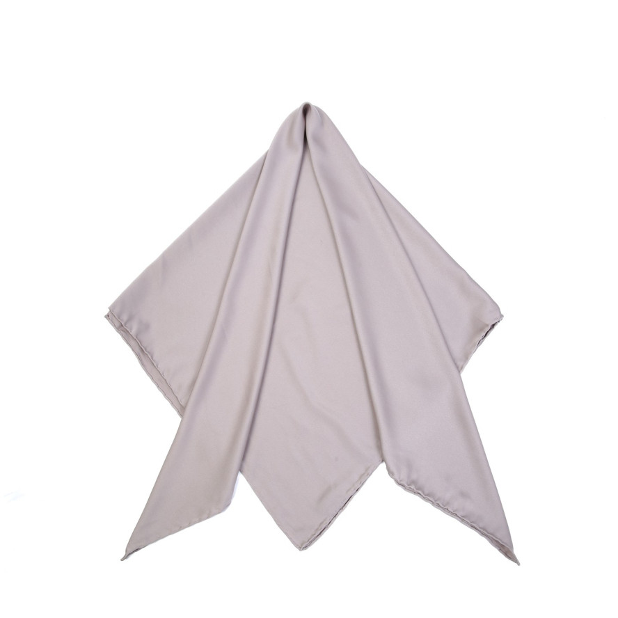 Хустка жіноча однотонна атлас бежева HEIDI 577-817, фото 2