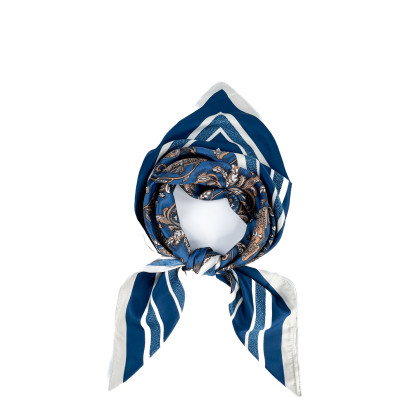 Хустка жіноча з принтом атлас різнокольорова КІМРАН 581-012