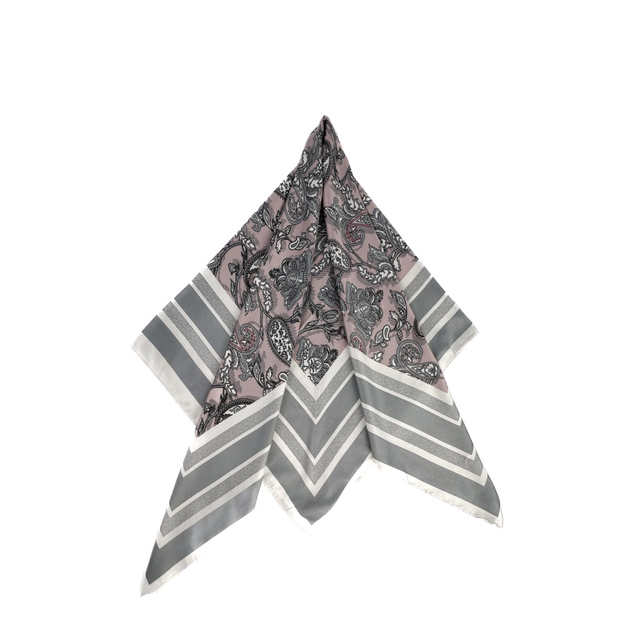 Хустка жіноча з принтом атлас різнокольорова КІМРАН 581-029, фото 2