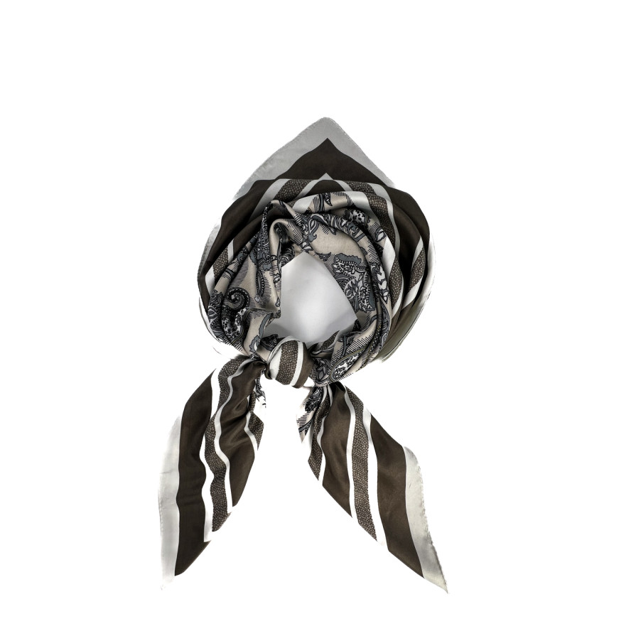 Хустка жіноча з принтом атлас різнокольорова КІМРАН 581-036, фото 1