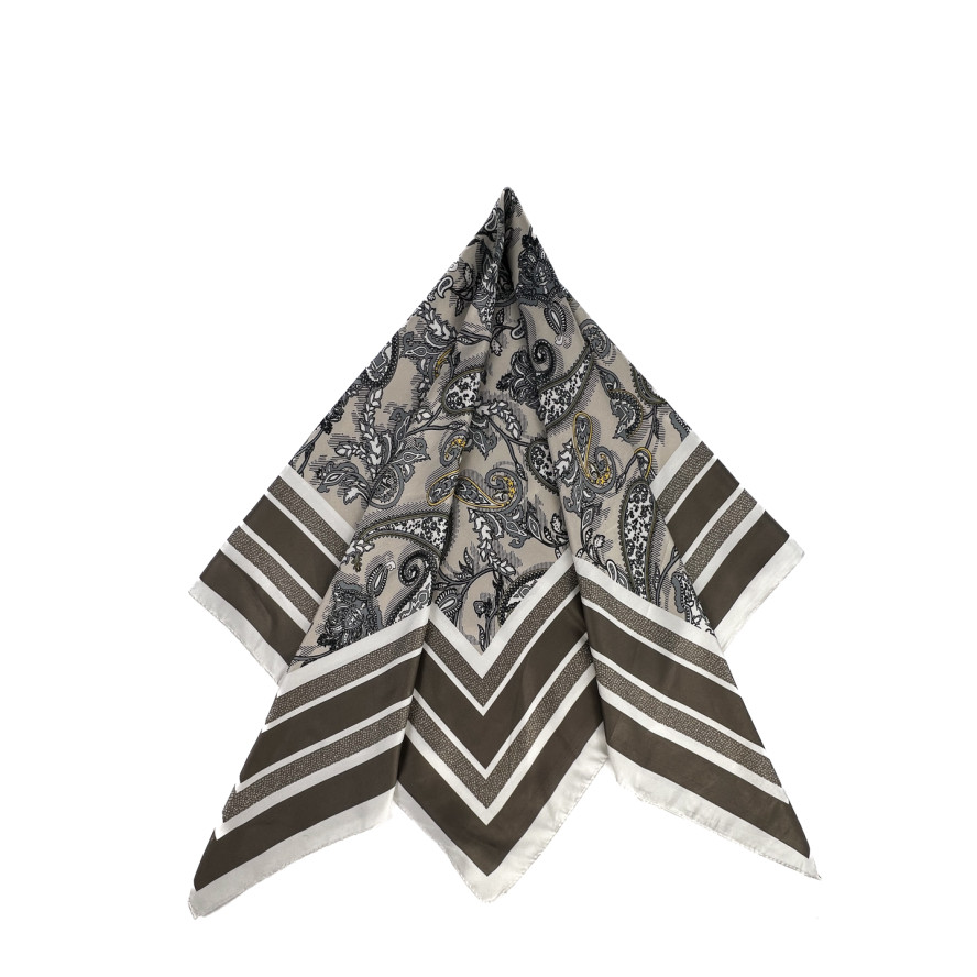 Хустка жіноча з принтом атлас різнокольорова КІМРАН 581-036, фото 2