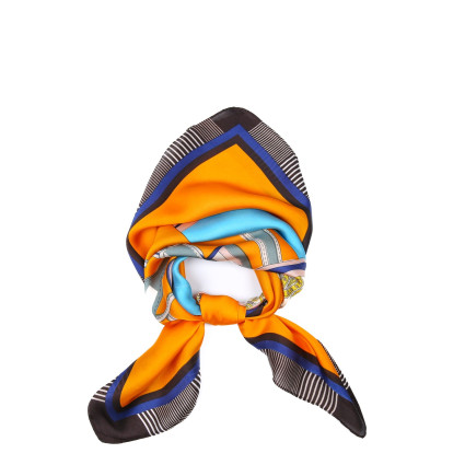 Хустка жіноча з принтом атлас різнокольорова ВАРЕЗЕ 747-548 Хустка жіноча з принтом атлас різнокольорова ВАРЕЗЕ 747-548