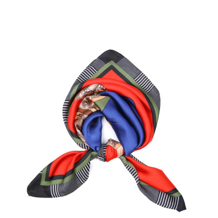 Хустка жіноча з принтом атлас різнокольорова ВАРЕЗЕ 747-555 Хустка жіноча з принтом атлас різнокольорова ВАРЕЗЕ 747-555