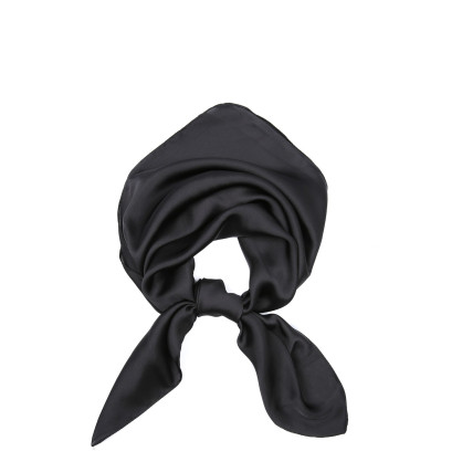 Хустка жіноча однотонна атлас чорна ROSEMARY 747-975 Хустка жіноча однотонна атлас чорна ROSEMARY 747-975