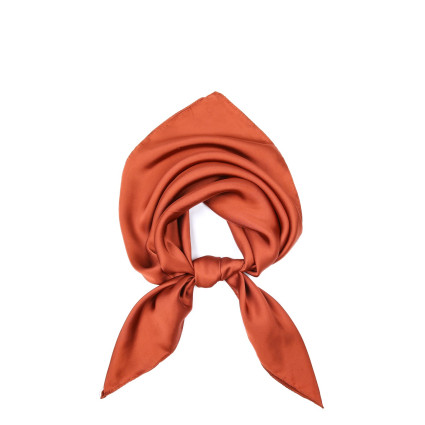 Платок женский однотонный атлас коричневый ROSEMARY 748-033 Платок женский однотонный атлас коричневый ROSEMARY 748-033