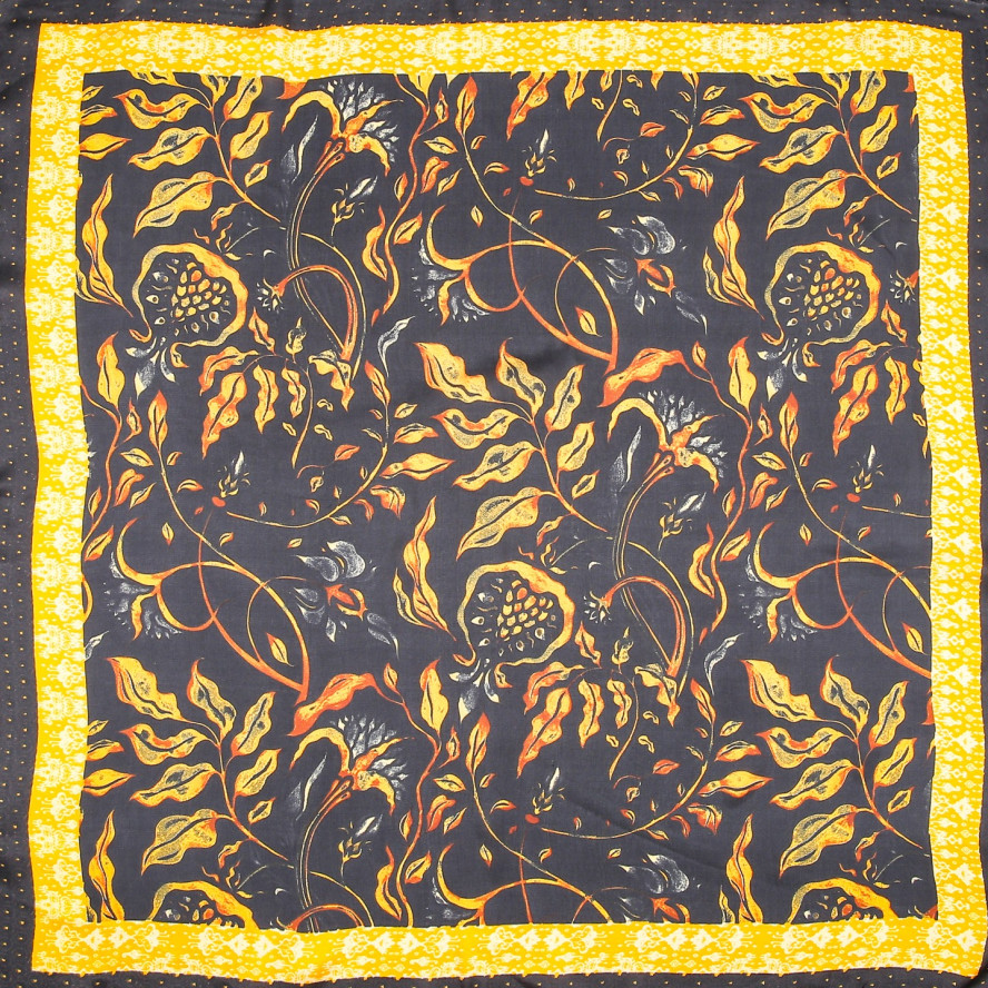 Хустка жіноча з принтом атлас різнокольорова ПАДУЯ 748-118, фото 4