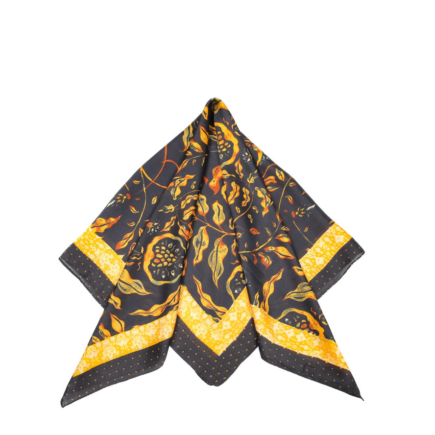 Хустка жіноча з принтом атлас різнокольорова ПАДУЯ 748-118, фото 2